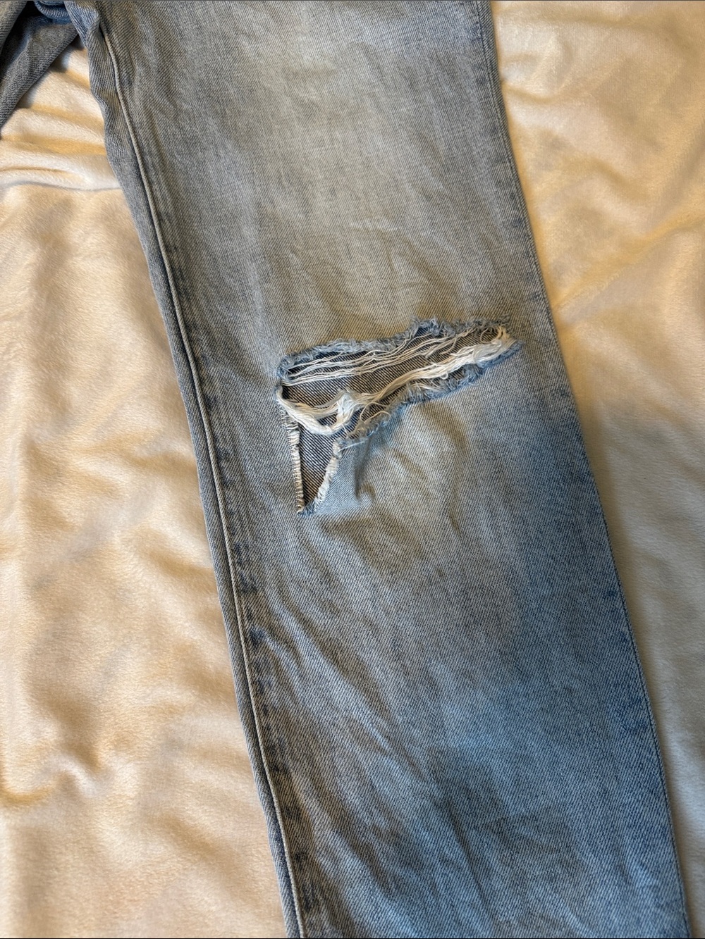 Pistola Presley High Rise Relaxed Roller Jeans Size 25 Light Wash Distressed - Picture 4 of 16